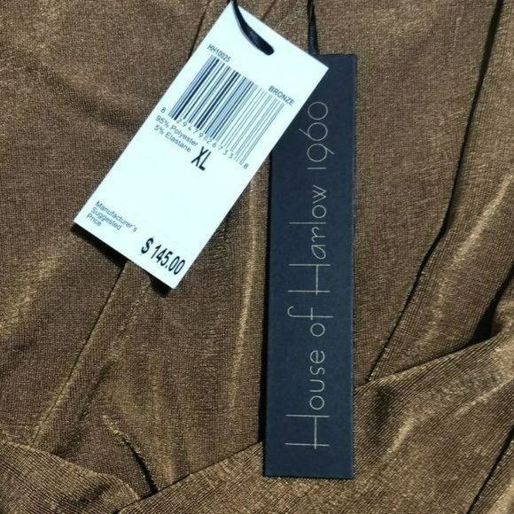 House of Harlow 1960 House of Harlow 1960 XL Brown Polyester Crop Top - Picture 4 of 10